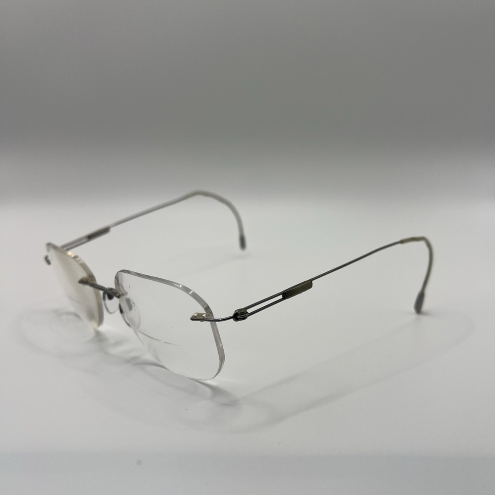 Silhouette 7524 6076 Gray Silver Rimless Eyeglasses Frames Austria Titanium